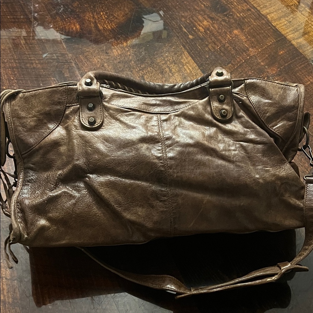 Balenciaga Brown Leather Shoulder Bag - Picture 3 of 9
